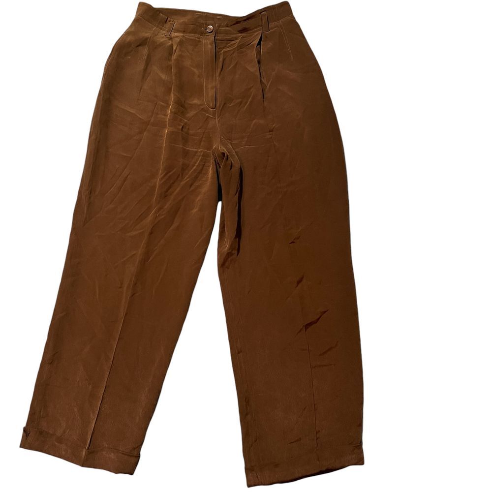 Jones New York Hunter green 100% silk pants